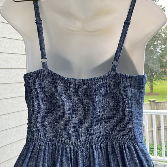 Chambray Cropped Jumpsuit XS - Picture 4 of 6